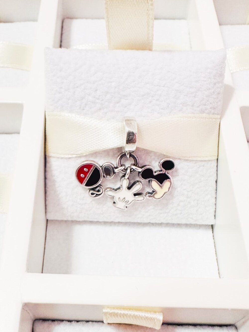 925 Sterling Silver Mickey Mouse Icons Dangle Charm Fits Pandora Bracelets